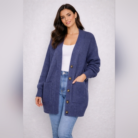 aerie Sweaters - NEW Aerie Size M Blue Oversized Cardigan